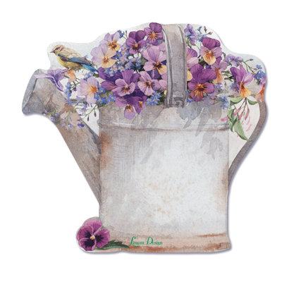 Blossom of Hope Watering Can Diecut Sticky Notepad