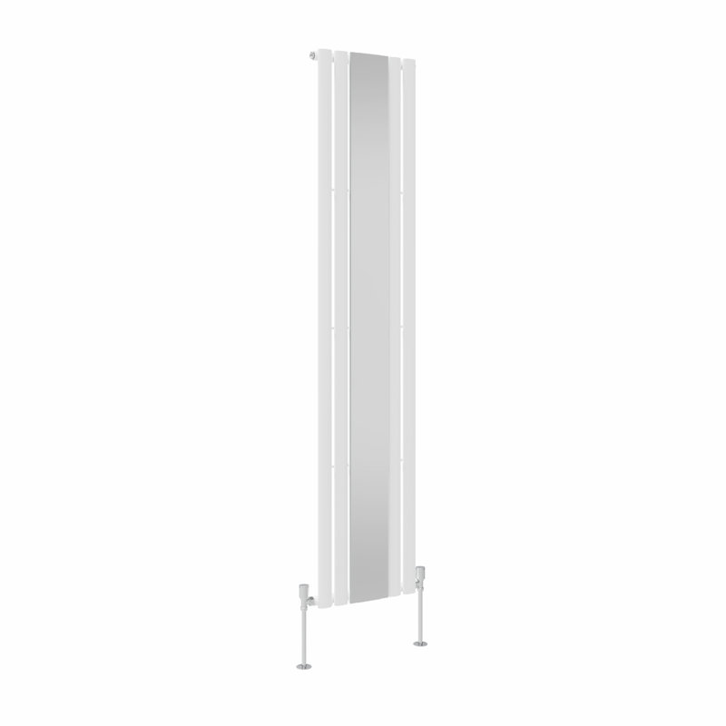 Katelin Vertical Oval Panel Radiators, 1800cm H x 380cm W x 61cm D, White