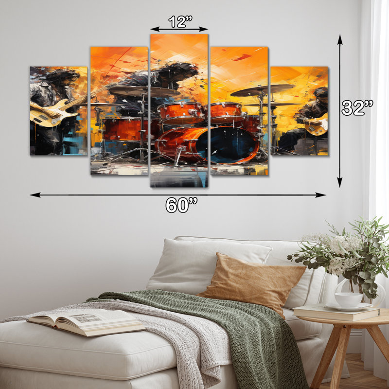 Feltner - Entertainment Wall Decor - 5 Panels