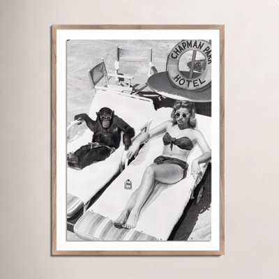 Amadeo "Woman Sunbathing with Chimpanzee" Print