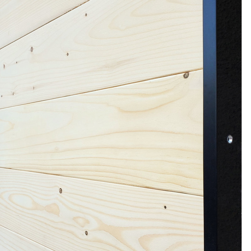 Porte de grange en bois avec quincaillerie d'installation - hauteur de 84 po, 28 po x 84 po, Brun