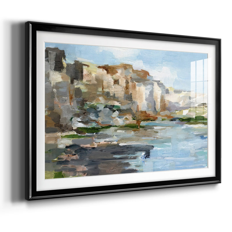 Western Cliff I, impression sur papier encadrée, Noir, H 30 po x l 44 po x P 1,5 po