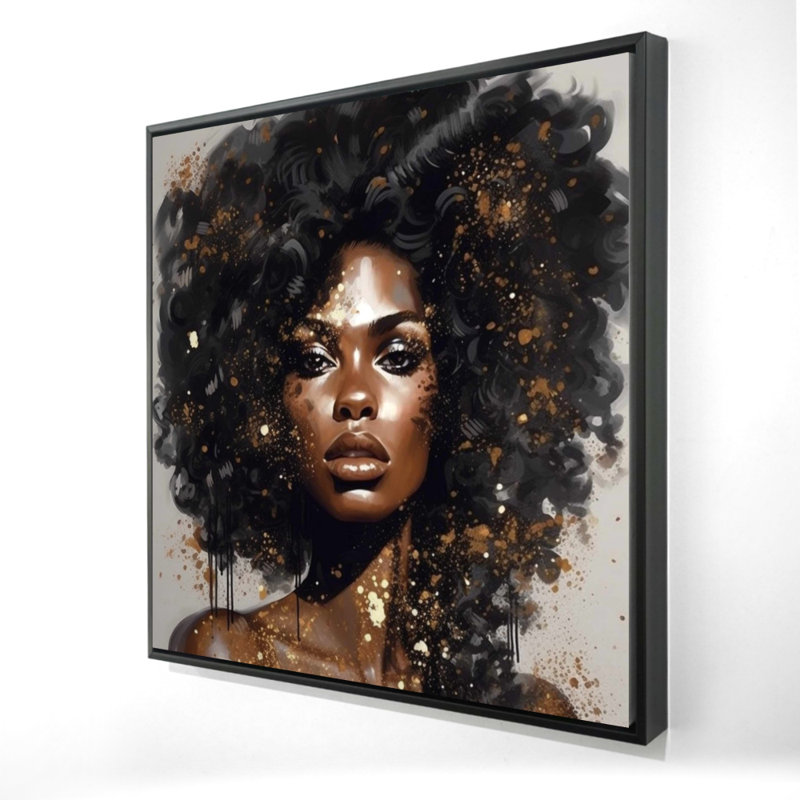Beauté blanche, toile africaine - cheveux frénétiques, décoration intérieure