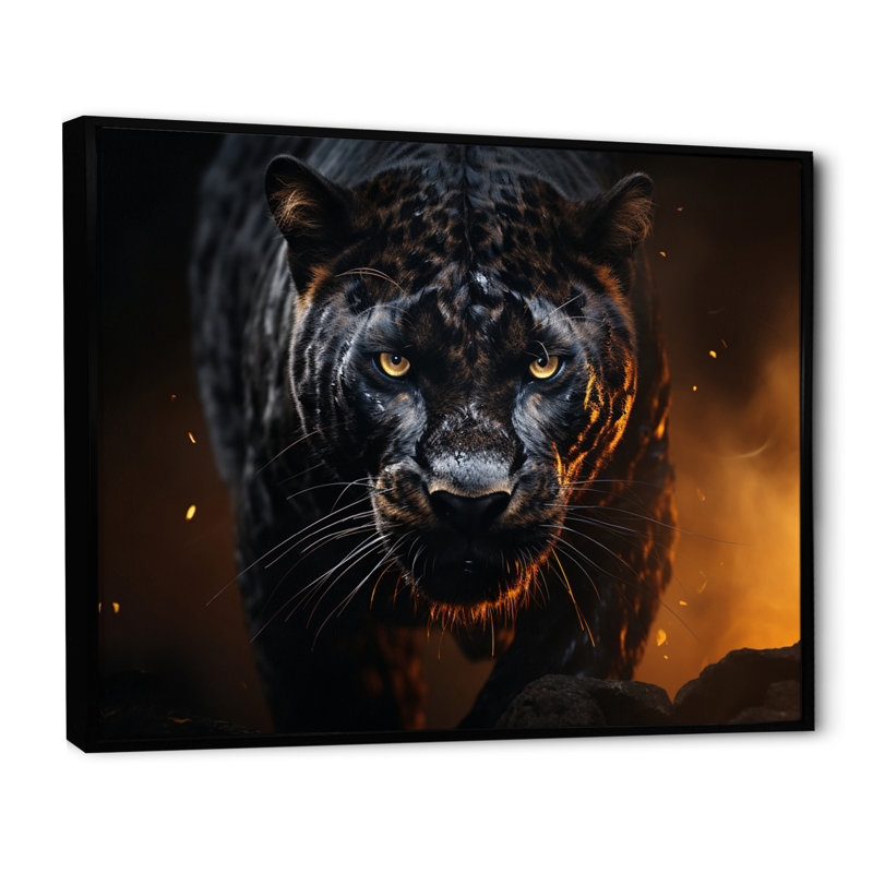 Dunnam sur toile, H 16 po x l 32 po x P 1 po, Cadre flottant noir