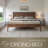 King Size Solid Wood Bed Frame with Headboard & Footboard Platform Bed, 12 Strong Slatted Base, Metal Legs, No Box Spring Needed, Easy Assembly, Anti-Slip & Noise-Free, Walnut Finish-1172597959-1172597955