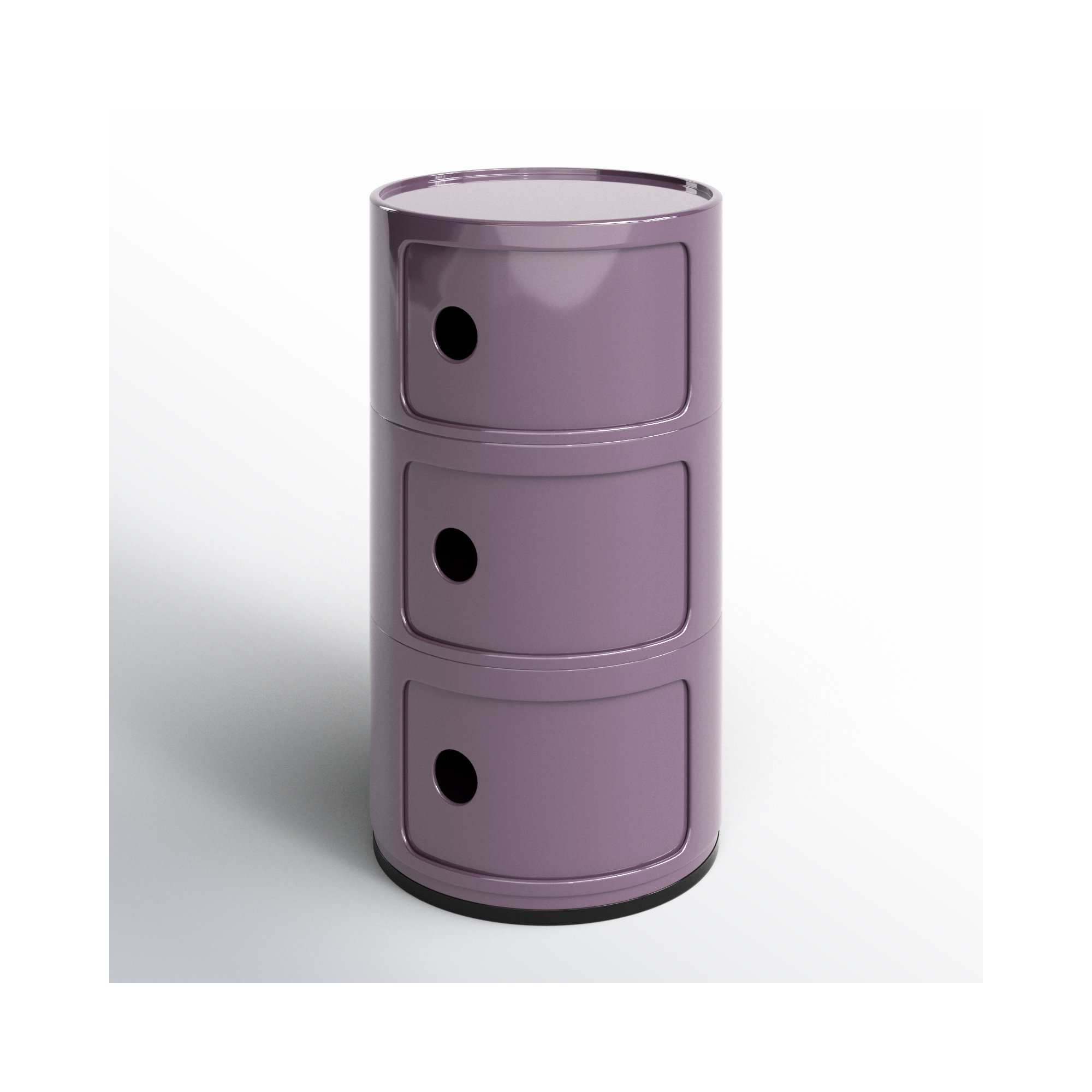 Componibili Round Modular Stacking Units, Purple, 3