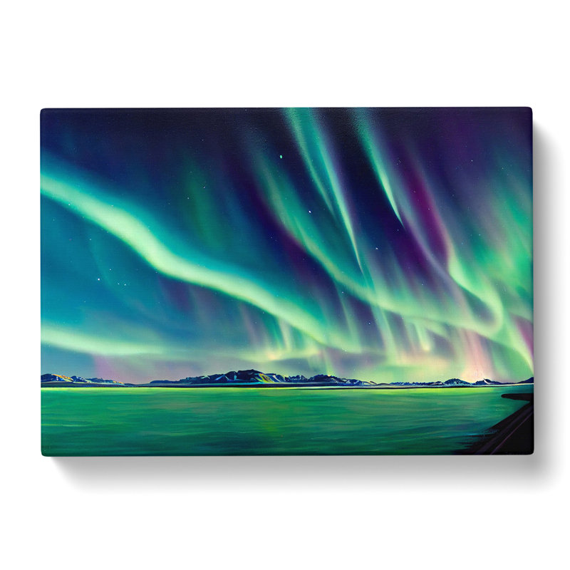 Riveting Northern Lights - Wrapped Canvas, 40cm H x 60cm W x 3cm D
