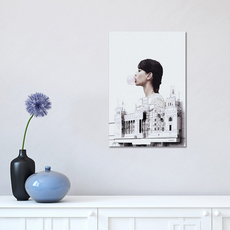 Pink Bubblegum by Underdott Art - Wrapped Canvas Print, 30.48 cm H x 45.72 cm W