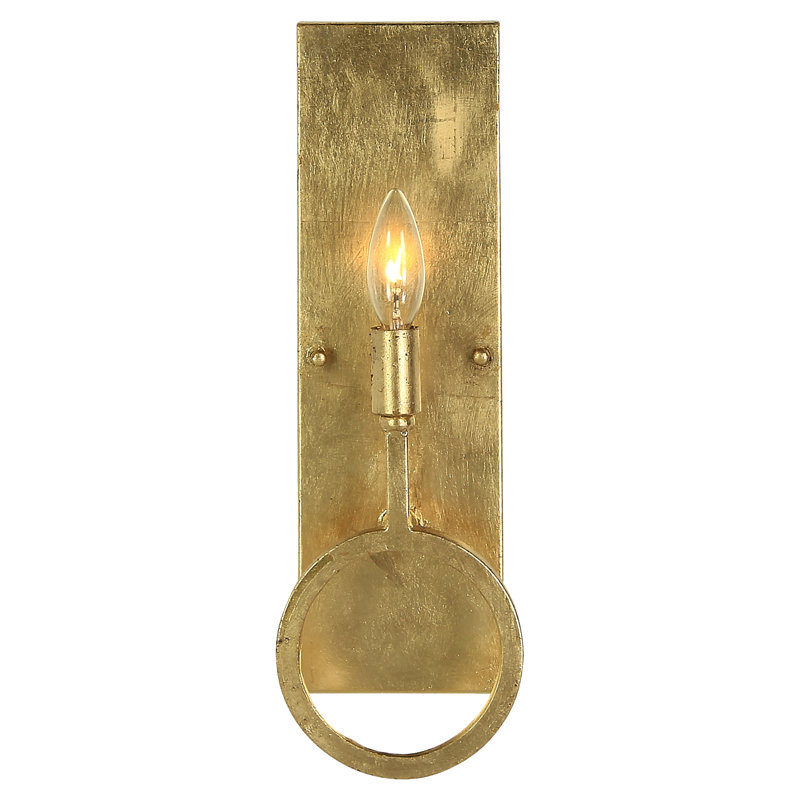 Nicole 1 - Light Candle Wall Light, Gold Leaf
