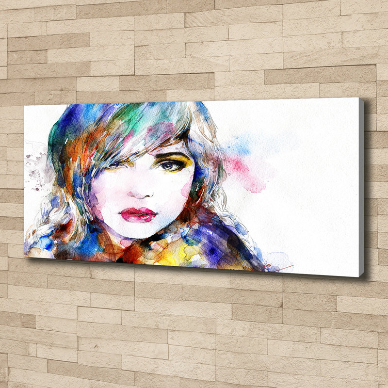 The Face Of A Woman - No Frame Print on Canvas