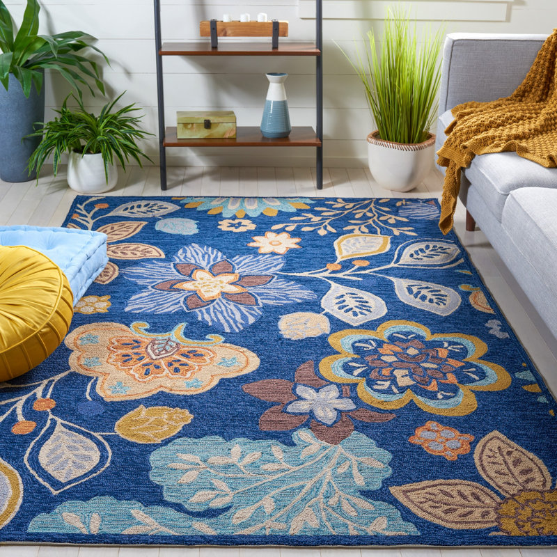 Tapis floral crocheté à la main Doyle, Rectangle 4 pi x 6 pi