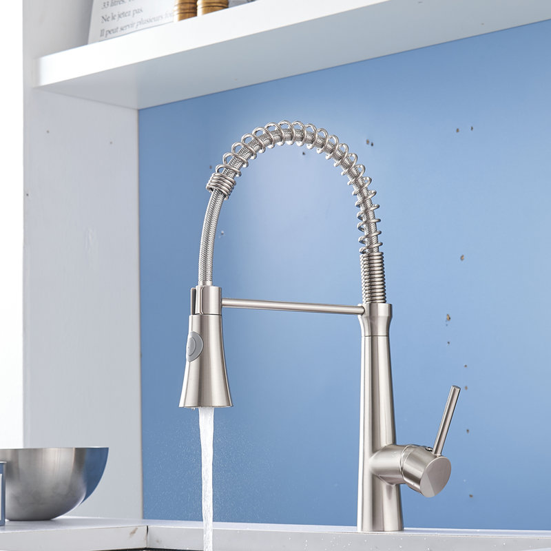 Clihome Pull Down Kitchen Faucet, Silver