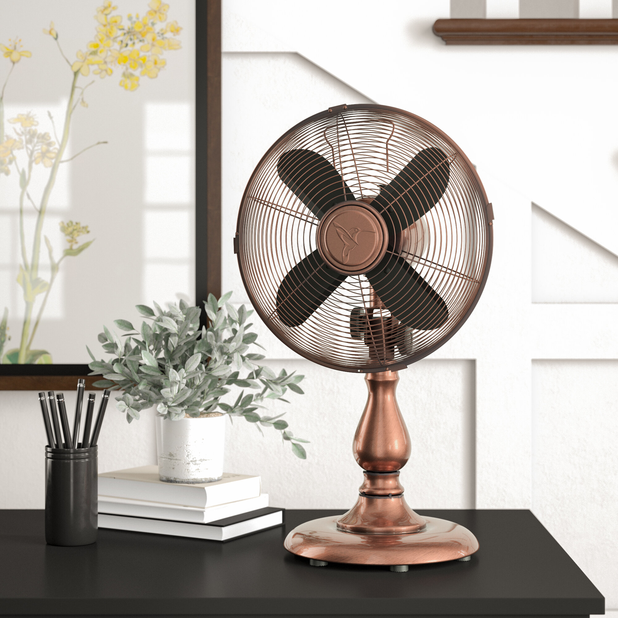 Decorative on sale desk fan