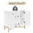White Modern 2-Door Locker Accent Cabinet With Tapered Metal Feet