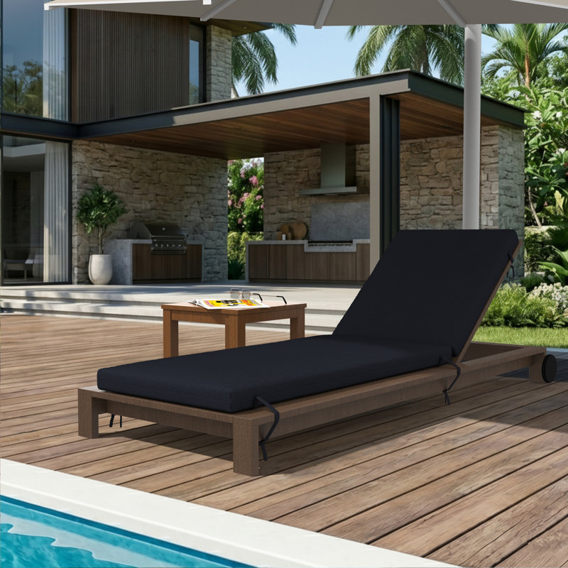 Lani Sunbrella® Outdoor Chaise Lounge Cushion, 22.5" W x 74" D, Sunbrella Play Navy