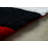 Jakelyn Shag Abstract Designed Red/Black Area Rug-468688295