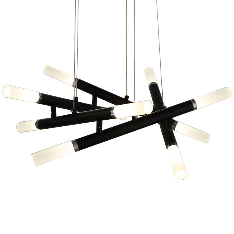 Luminaire suspendu géométrique à del 10 lumières cluster Hatherop