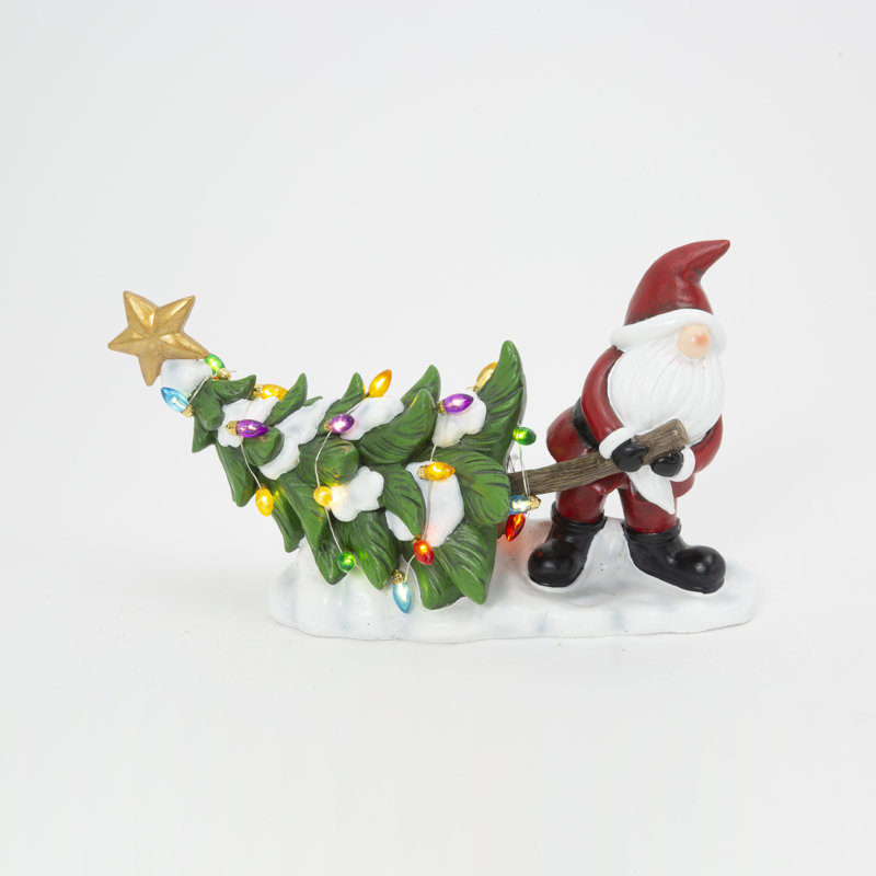 Père Noël ludique en résine 13,2 po