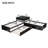 L-Shaped Platform Bed With Trundle And Drawers Linked With Built-In Desk-228327315