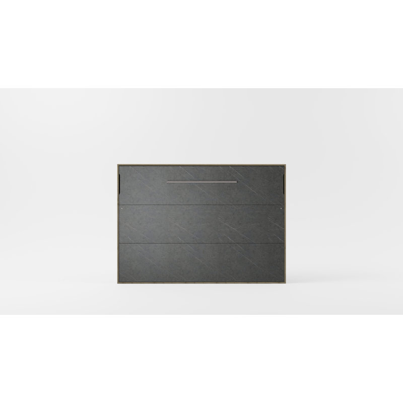 Rechell Bed, Kharkiv Oak/Sophisticated Grey Rock, European Double (140 x 200cm)