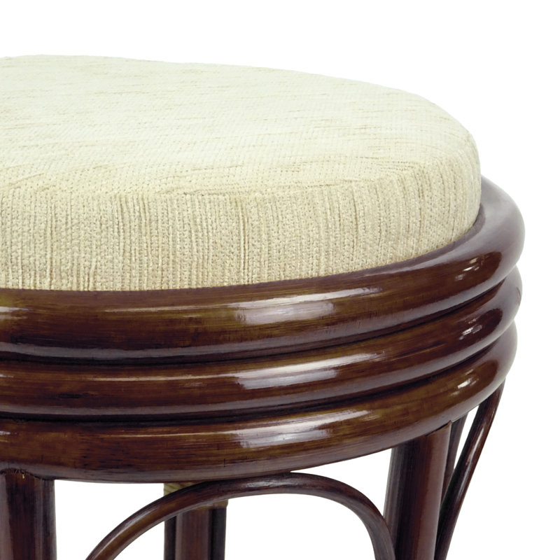 Tabouret de coiffeuse Adero, Brun foncé