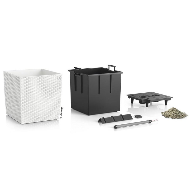 Moneak Planter Box, 30cm H x 30cm W x 30cm D, White