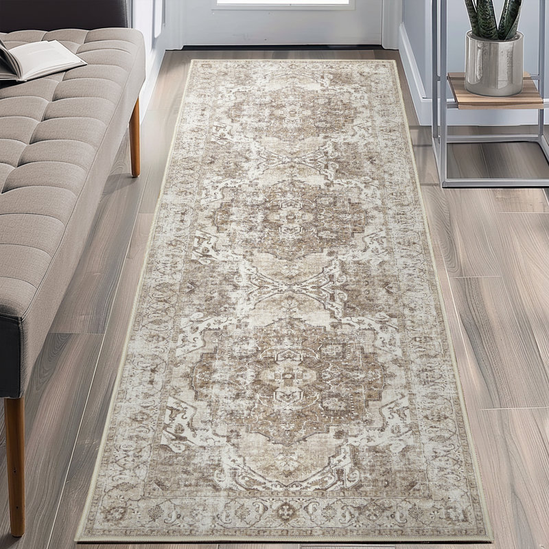 Tapis d'intérieur lavable Purash Chenille Mashine, Tapis de couloir 2 pi x 6 pi