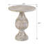 Table d'appoint piédestal blanc délavé-115293418