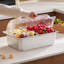 Distributeur de condiments pour comptoir 4 plats avec couvercle
