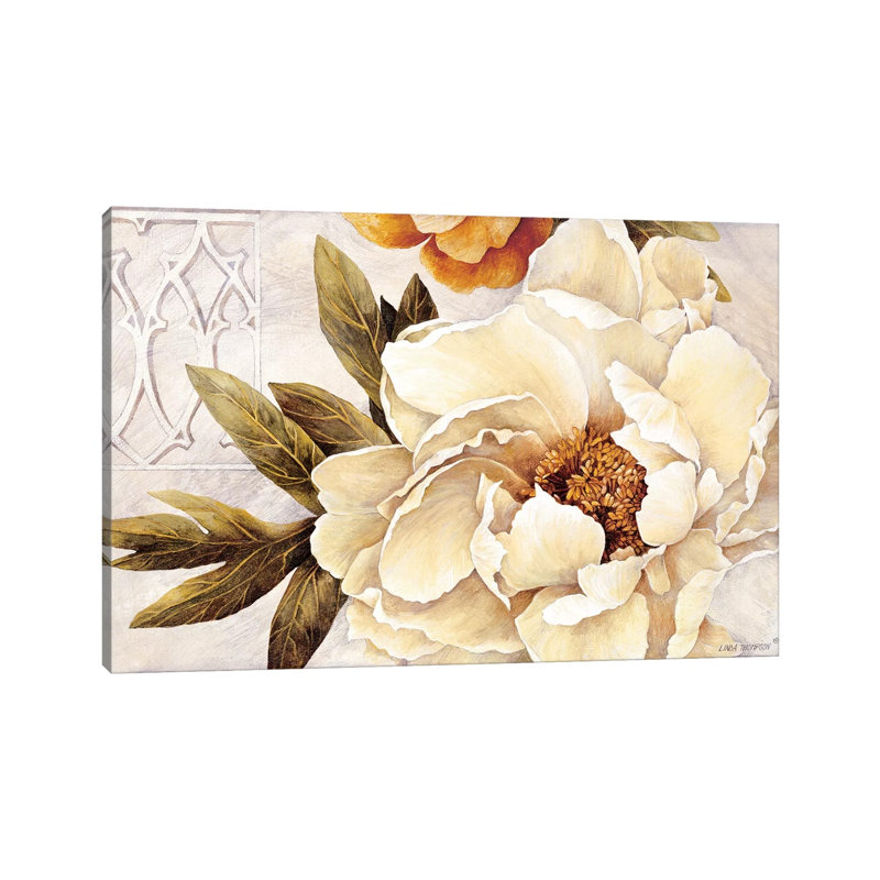 Summer Fresh Peonies by Linda Thompson - Wrapped Canvas Gallery-Wrapped Canvas Giclée, 46cm H x 66cm W