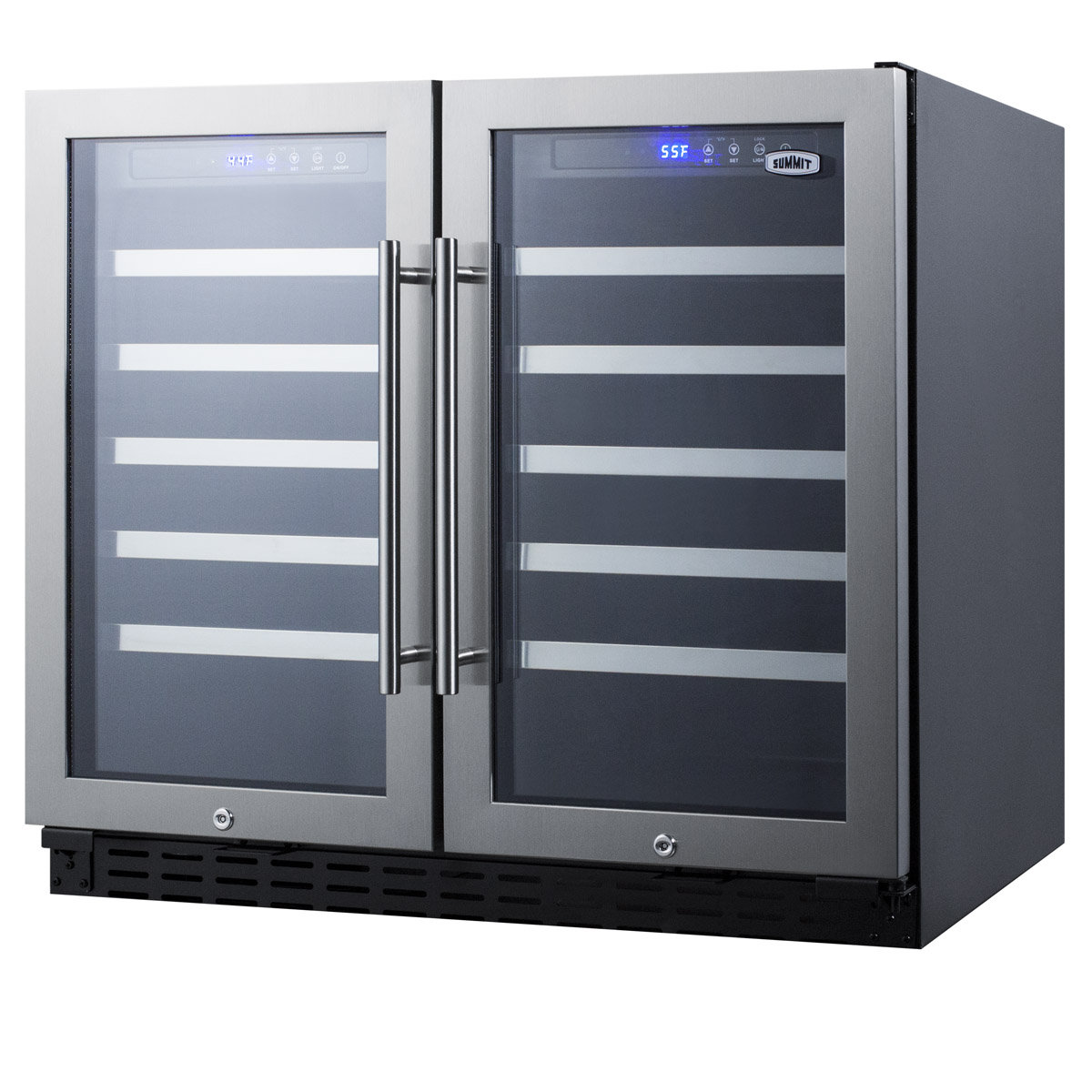 Summit Appliance Dual Zone 35.38'' 68 Bottle Wine Refrigerator | Fridge.com