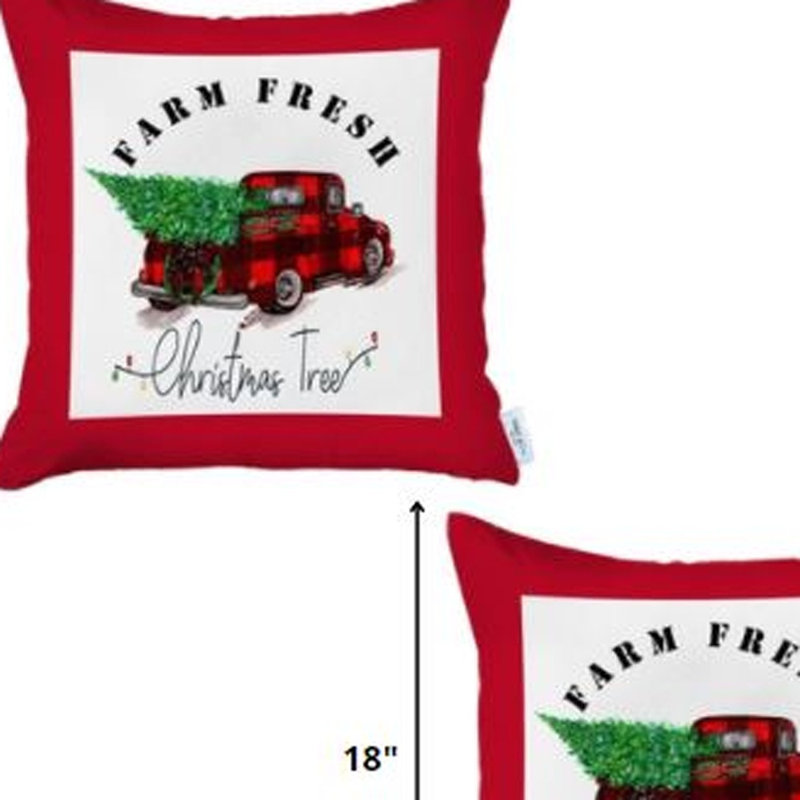 Ensemble de 2 coussins décoratifs à carreaux de Noël Buffalo