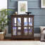 Grande armoire d'appoint avec porte en verre-1412075087