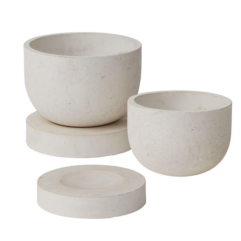 Icarus Handmade Ceramic Pot Planter, 14" H x 16.5" W x 16.5" D