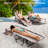 Metal Folding Patio Lounge Chaise-333868576