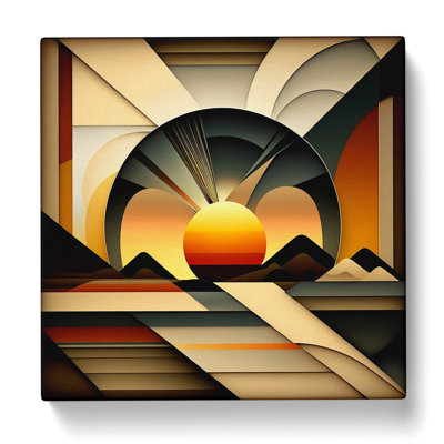 Art Deco Sunset Abstract Art No.1 - Print