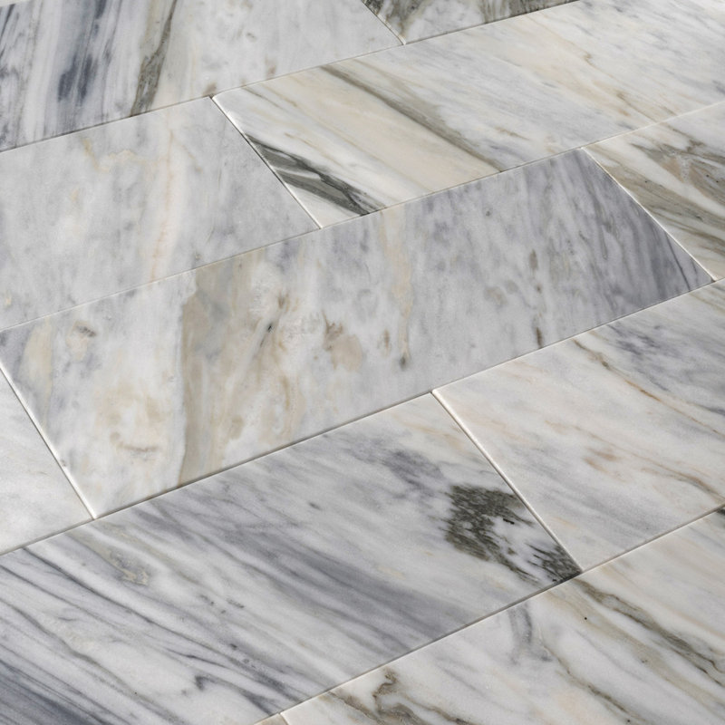 4" X 12" Honed Subway Marble Tile, Dark Gray