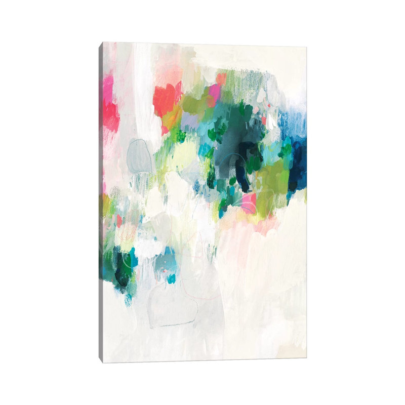 Raspberry & Teal I - Wall Art Print - Wrapped Canvas, Does Not Apply, 12" H x 8" W, Wrapped Canvas