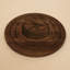 Plateau à fromage et plat de service rond de 38 cm en bois de manguier avec motif gravé