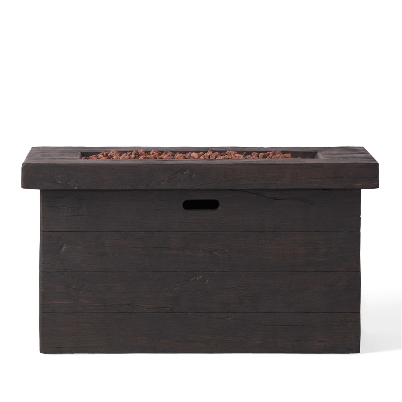 50,000 Fire Pit 45' Rectangular, Brown, Create Outdoor Coziness Magnesium Oxide Rectangular , Enticing Hub