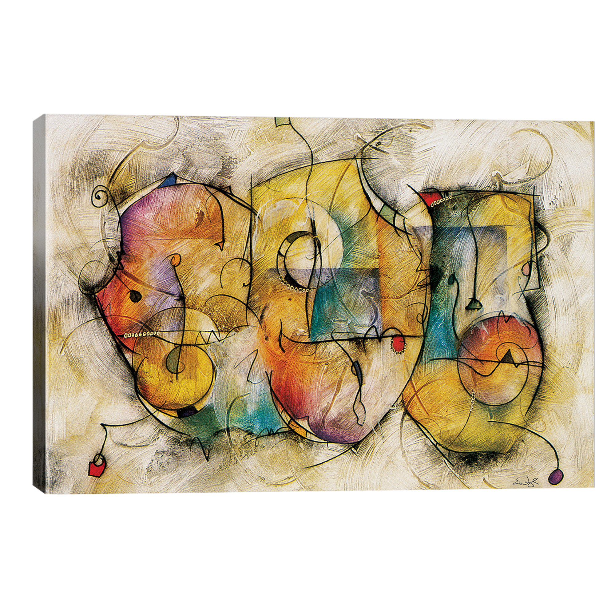 East Urban Home 'Bravo' By Eric Waugh Graphic Art Print on Canvas | Wayfair