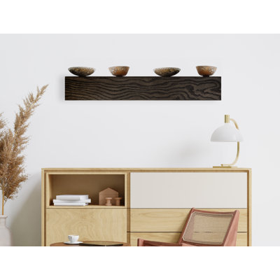 Haxhire Oak Solid Wood Accent Shelf