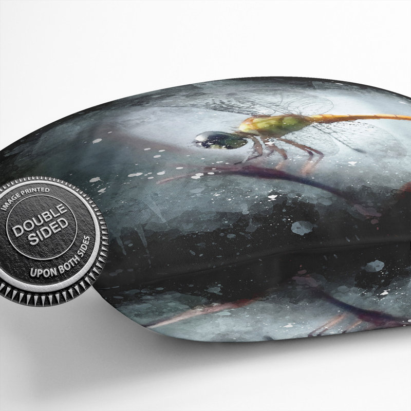 Dragonfly Vol.5 Paint Splash Square Throw Cushion, 55cm H x 55cm W x 20cm D