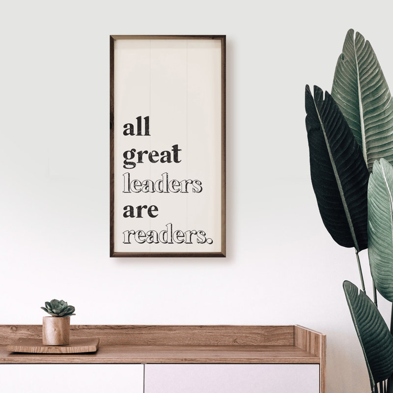 Leaders Are Readers, H 16 po x l 8 po