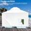 146.76 " W Beach Umbrella with Crank Lift