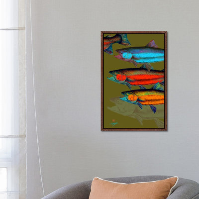 Multi-Colored Fish 1 Piece Wall Art on Canvas