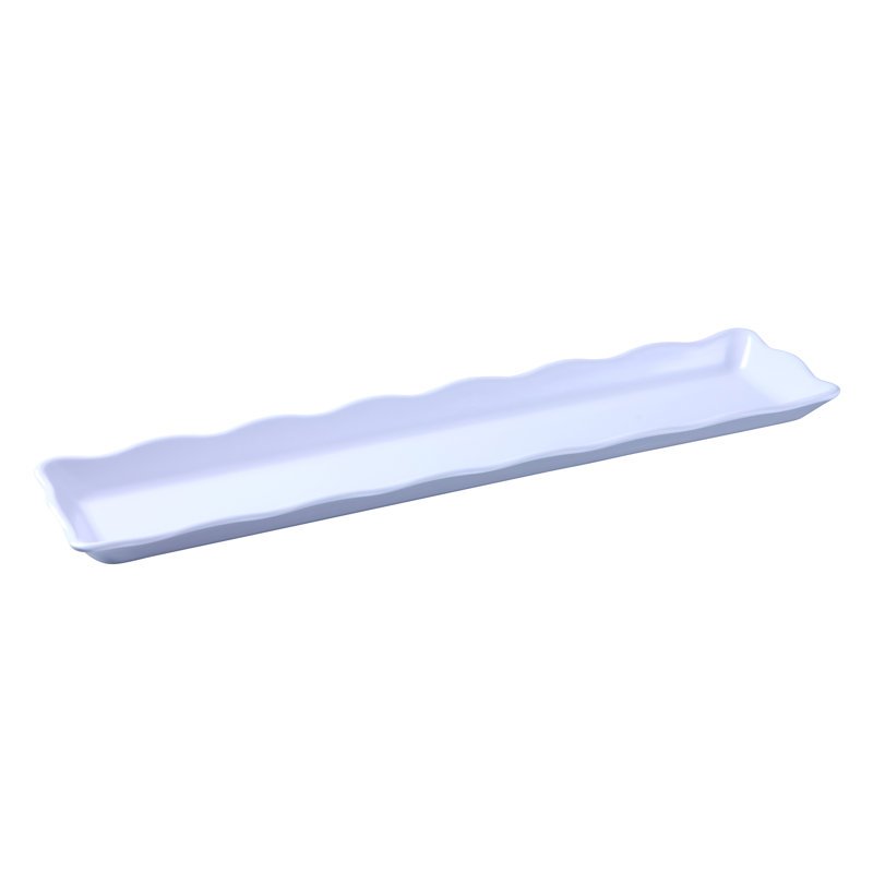 Plateau en mélamine Deli Collection Deli, L 21 po x l 5,25 po x H 1 po, Blanc