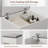Makeup Vanity Desk with Mirror and Lights, Vanity Desk with 10 Drawers and 10 Storage Shelves, Vanity Table with Chair, 3 Colors Light Makeup Desk with Power Outlet for Bedroom Powder Room-1118211920