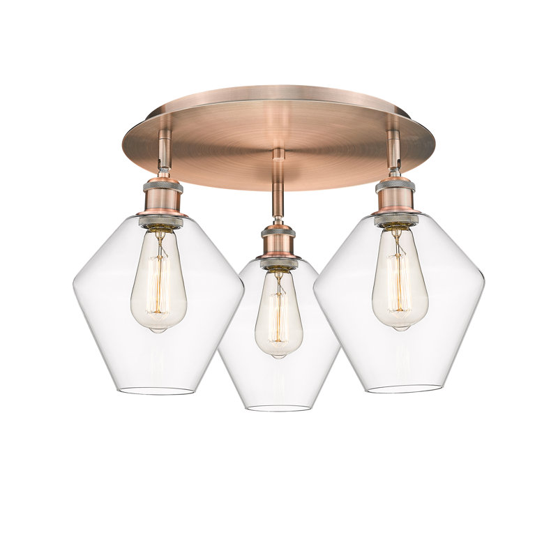 Plafonnier encastré Amylea, Transparent, Cuivre antique