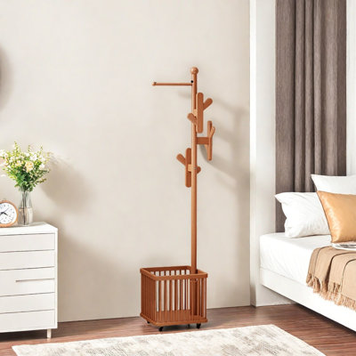 Multifunctional Coat Rack with Wheels
